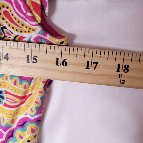 Boden Dress 6P Paisely Pink, Yellow Faux Wrap Evangeline Waist Tie AOP - Picture 8 of 12